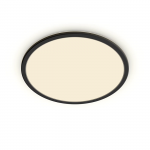 LED &scaron;viestuvas PHILIPS Superslim Cl550, pavir&scaron;inis, 18 W, 2700 K, 1700 lm, apvalus, juodos sp., IP44