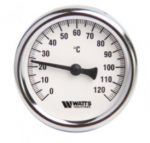 Termometras bimetalinis WATTS, 120*C, 1/2'', i&scaron;orė, L=50 mm, 991080