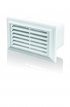 Ventiliacinės grotelės ortakiui PLASTIVENT, 55 x 110, ventiliacinės, plastikinės, baltos, 571SP