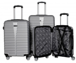 Lagaminas MC3078, sidabrinė spalva, S 55x37x24cm, ABS plastikas, su ratukais, apkrova iki 15kg
