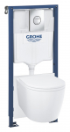 Klozeto komplektas GROHE START ROUND CERAMIC SOLIDO 5in1, kompl. potinkinis rėmas, klozetas, lėtai n