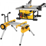Elektrinės stacionarios pjovimo staklės DEWALT DWE7485 + stalas DE7400, galia 1850 W, diskas 210 mm