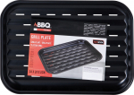 Kepsninių padėklas BBQ, 34,5 x24x2,5cm, nepridegančia danga, metalinis