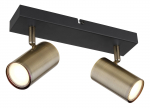 Kryptinis &scaron;viestuvas GLOBO Robby, GU10, 2 x 35W, 230V, metalinis, matinės juodos, antikvarinio žalva