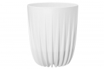 Plastikinis lauko vazonas 4Living Mira, baltos sp., 39 x 39 x 46 cm.