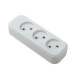Ilgiklio kaladėlė ELECTRALINE, 3 lizd., be įž., baltos sp., 82115