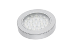 LED &scaron;viestuvas GTV Vasco, 1,7 W, 12V, 4000 K, 150 lm, IP20, pavir&scaron;inis, laidas 2 m, apvalus, sidabro