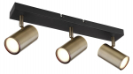 Kryptinis &scaron;viestuvas GLOBO Robby, GU10, 3 x 35W, 230V, metalinis, matinės juodos, antikvarinio žalva