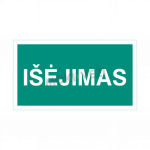 Informacinis ženklas, i&scaron;ėjimas, 130 x 230 mm, lipdukas