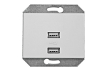 Ki&scaron;tukinis lizdas VILMA XP500, 2xUSB, įleidžiamas, baltos spalvos, 5V DC 3,4 A b/r, USB-3,4A-02
