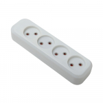 Ilgiklio kaladėlė ELECTRALINE, 4 lizd., be įž., baltos sp., 82119