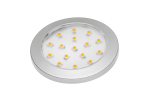 LED &scaron;viestuvas GTV Lumino, 1,5 W, 12V, 2700 K, 85 lm, IP20, pavir&scaron;inis, laidas 2 m, apvalus, sidabro