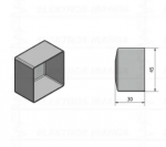 Saulės modulių konstrukcijos profilio galinis dangtelis EL-SUN, pilkas, 5000NS, 1 vnt.