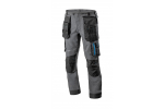 Kelnės HOGERT WORKWEAR Tauber, audinys 92% poliamidas, 8% elastanas, pilka spalva, 2XL (56) dydis, C