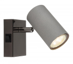 Kryptinis &scaron;viestuvas GLOBO Robby, GU10, 1 x 25W, 230V, pilkos sp., 70x100x120 mm