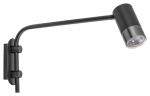 Kryptinis &scaron;viestuvas RABALUX Zircon, GU10, 1 x 5W, 230V, IP20, metalinis, matinės juodos / metalo sp
