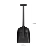 Automobilinis sniego kastuvas Fiskars Solid 1019353, plotis 21,5 cm, auk&scaron;tis su kotu 63 cm, juodas