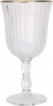 Taurė vynui, skaidri, paauksuotais kra&scaron;tais, 240 ml