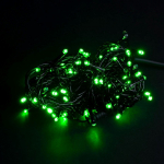 &Scaron;viečianti girlianda SUNLUX O10, 100 LED su plonu laidu, 10 m., žalia spalva, IP44, tinka naudoti la