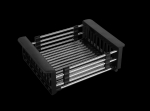 Indų džiovykla, 47,2 x 22,7 x 9 cm, pakabinama ant plautuvės, reguliuojama, plastikas/metalas