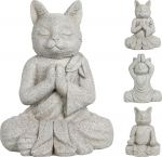 Sodo dekoracija BUDDHA KATINAS, 3 skirtingų dizainų, 29 x 20 x 40 cm.