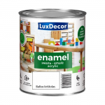 Universali akrilinė emalė LUXDECOR, 0,75 l, (02) balto kri&scaron;tolo spalvos, blizgus, vandens pagrindu,