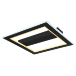 Lubinis LED &scaron;viestuvas GLOBO Mattia, 30W, 230V, 3831 lm, vidus 3000K, i&scaron;orė 6500K, metalas juodas, t