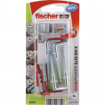 Dvikomponenčiai kai&scaron;čiai FISCHER Duopower, su L formos kabliu 8 x 40 mm, 4 vnt.