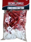 Plytelių i&scaron;lyginimo sistema EDELMAX, 1 mm, inkarų 50 vnt, plei&scaron;tų 50 vnt., 7-15 mm plytelėms