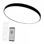 Plafoninis &scaron;viestuvas TOPE Boston, LED 2 x 60W, 3000-6500K, 230V, 10771 lm Max, 80 cm skersmuo, juod