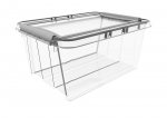 Daiktadėžė PLAST TEAM Pro Box, su dangčiu, skaidri, 29 x 18,5 x 39 cm, 14 l
