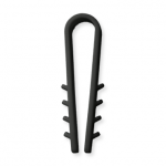 Kabelio, tvirtinimo dirželio laikiklis XIDO, apvalus, d-6 mm, juodos sp., 100 vnt., TDKSA6-B