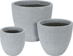Lauko vazonas, cementinis, pilkos sp., 36 x 36 x 32 cm.