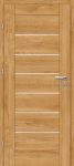 Laminuotos vidaus durys su užlaida VOSTER Della 70, kairinės, spl. Caramel oak, 2030x844x40 mm