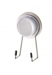 Kabliukas RIDDER 12002301, 55 x 90 x 37 mm, priklijuojamas, dvigubas, baltas