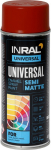 Aerozoliniai dažai INRAL Universal, ugnies raudona RAL3000, pusiau mat., 400ml