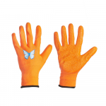Sodo pir&scaron;tinės HERVIN PROTECTION SPZ012, aplietos lateksu, su paveikslėliu, spl oranžinė, dydis 7/S,