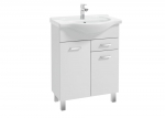 Vonios spintelės komplektas DEFRA Mea D65, 82 x 61,5 x 29,6 cm, apatinis, pastatomas, 2 durų su stal