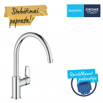 Plautuvės mai&scaron;ytuvas GROHE Quickfix Start Loop, C formos snapas, chromas, 31374001
