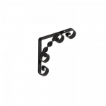 Lentynos laikiklis VELANO, WO 100 C 100x100 mm, juodos spalvos, DMX 5262