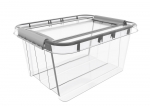 Daiktadėžė PLAST TEAM Pro Box, su dangčiu, skaidri, 39 x 25,8 x 51 cm, 32 l