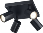 Kryptinis &scaron;viestuvas RABALUX Rogelio 73026, GU10 4X MAX 5W, skermuo 50 mm, IP20, 230V, 50Hz, matinės