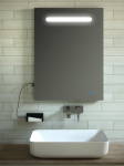 Vonios veidrodis ELITA LINA 60, 60 x 80 cm, LED, IP44, 5700K, USB &times;2, mygtukas, su f-ja nuo rasojimo
