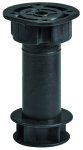Baldų koja HETTICH, reguliuojama, plastikinė, juoda spl., d-25 mm, 100-120 mm, 4 vnt., 9161670