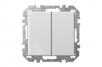 Perjungiklis LIREGUS Epsilon Profi Line, 2 klavi&scaron;ų, įleidžiamas, baltos sp., spyruokliniai pajungimo