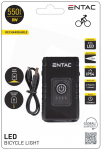 LED žibintuvėlis ENTAC En-8283, 8W, 550 lm, IP54, atstumas 120 m, dviračiui, pakraunamas nuo USB, 12
