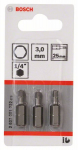 &Scaron;e&scaron;iabriaunis antgalis BOSCH, l=25mm 3,0 mm, Extra Hart, 3 vnt