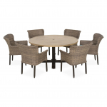 Sodo baldų komplektas NOVELLY HOME, 6 foteliai, stalas, Turin YH-452