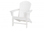 Adirondack tipo krėslas 4LIVING, plastikas, iki 150 kg, baltos spalvos
