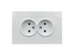 Ki&scaron;tukinis lizdas ORRO, 2 vietų, įleidžiamas, be įž., 16 A, 250 V, baltos sp., 9221-56, A550440037